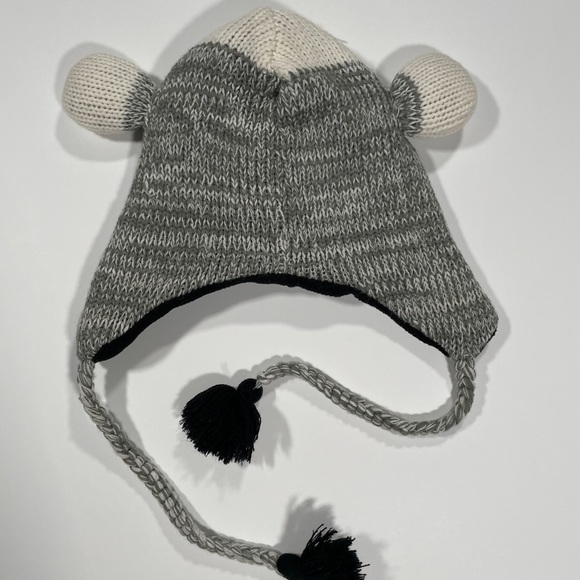 D&Y Knitted Sock Monkey Fleece Lined Winter Hat With Ties - Picture 3 of 7